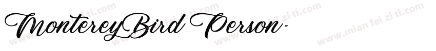 MontereyBird Person字体转换